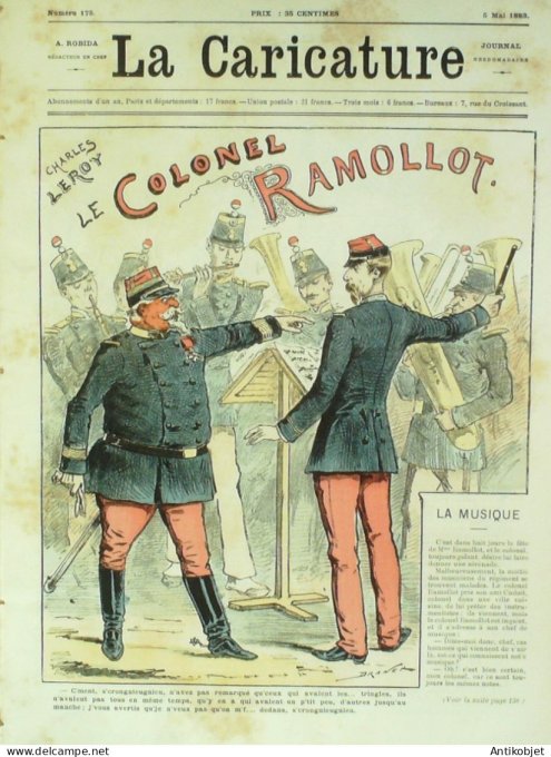 La Caricature 1883 #175 Colonel Ramollot Leroy Draner Trock O'Bell