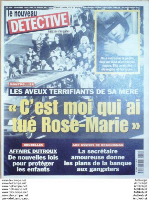 Détective 1996 # 736 Avon Montpellier Remollon Brest Toulouse Draguignan Athis-Mons