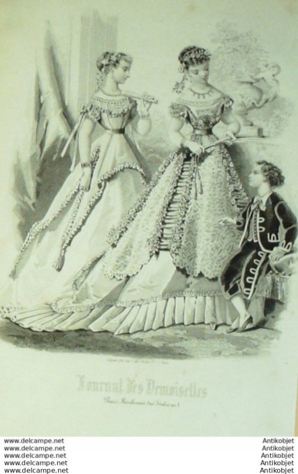 Gravure de mode Journal de Demoiselles 1867 n°01