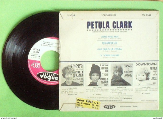 Clark Petula 45T EP Viens avec moi 1965