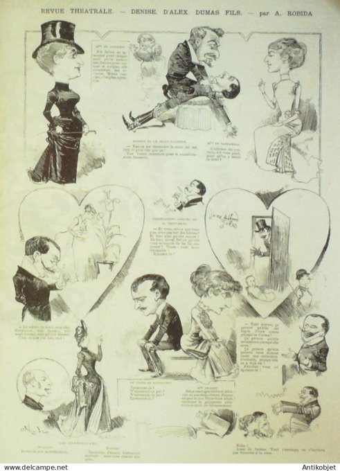 La Caricature 1885 #268 Vertus militaires Caran d'Ache Alex Dumas Robida Trock Malot par Luque