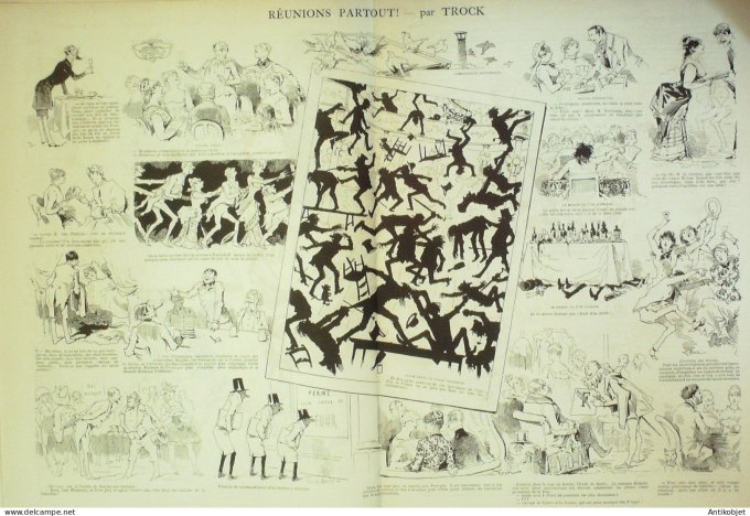 La Caricature 1885 #268 Vertus militaires Caran d'Ache Alex Dumas Robida Trock Malot par Luque