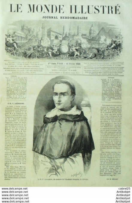 Le Monde illustré 1860 n°148 Toulon (83) Massachussets Moulins Pemberton Guadeloupe Basse Terre