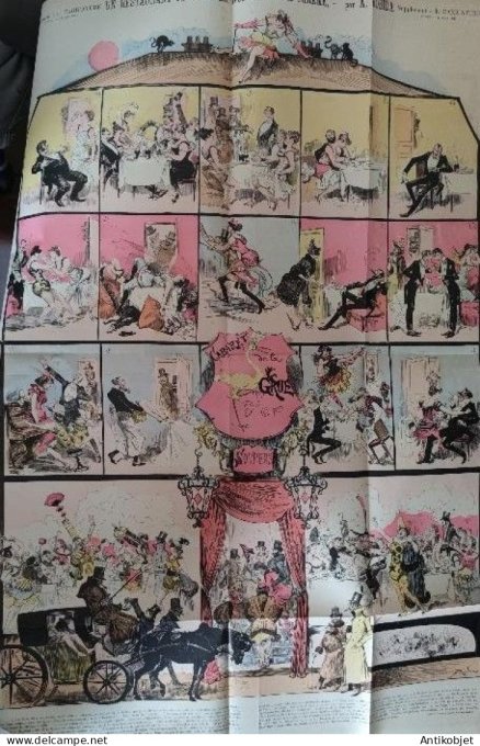 La Caricature 1885 #272 Mémoires d'une reine des blanchisseuses Robida Boeuf Gras