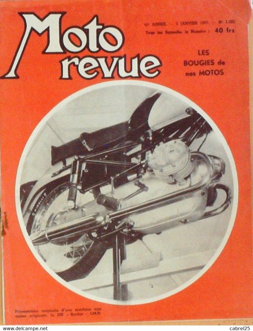 Moto Revue 1957 n° 1322 Bougie Fourche Oscillo Bsa Salon Milan Bmw R50