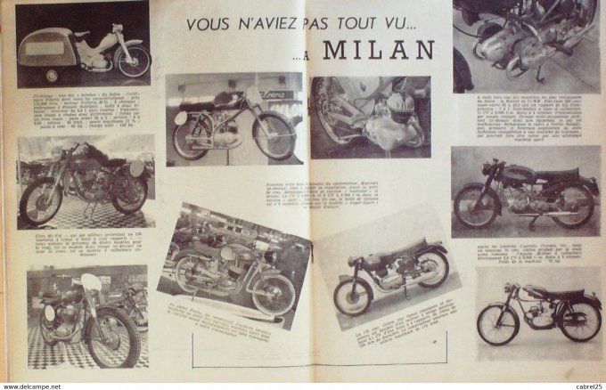 Moto Revue 1957 n° 1322 Bougie Fourche Oscillo Bsa Salon Milan Bmw R50