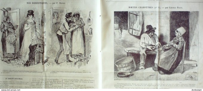 Le Journal Amusant 1870 #  739 Moeurs champetres par Leonce Petit