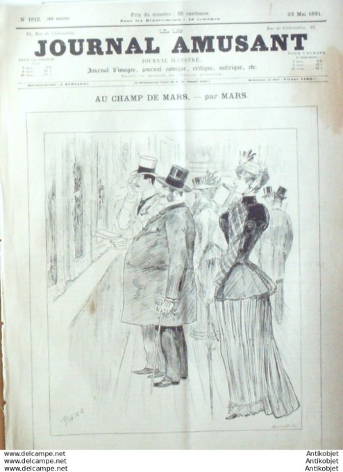 Le Journal Amusant 1891 # 1812 Un Jury vraiment competent par Luq Fantaisies musicales par Gautier