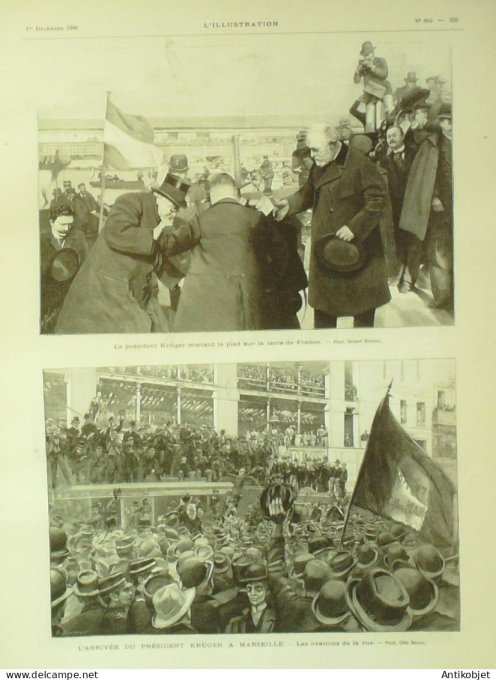 L'illustration 1900 n°3014 Marseille (13) Président Kruger Afrique-Sud Wagon-Poste