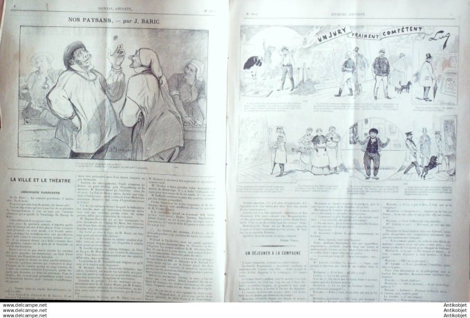 Le Journal Amusant 1891 # 1812 Un Jury vraiment competent par Luq Fantaisies musicales par Gautier