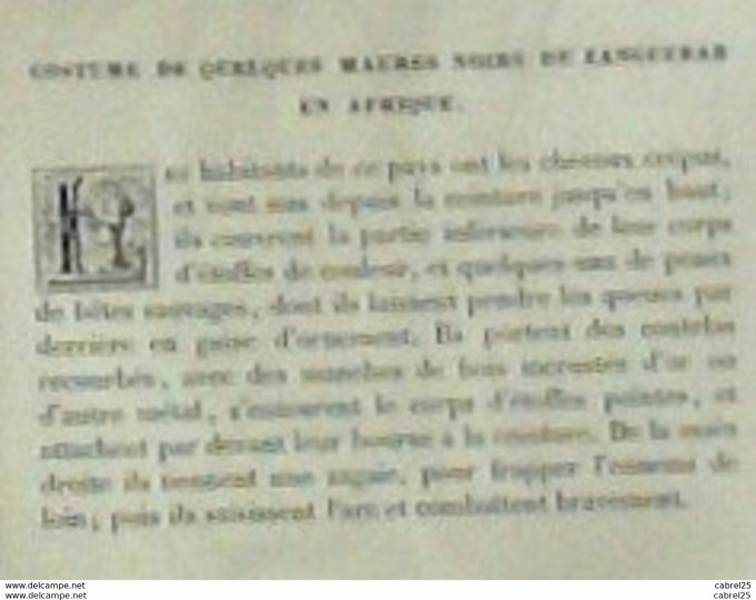 Algérie ZANGUEBAR Maure 1859