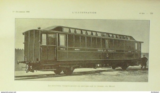 L'illustration 1900 n°3014 Marseille (13) Président Kruger Afrique-Sud Wagon-Poste