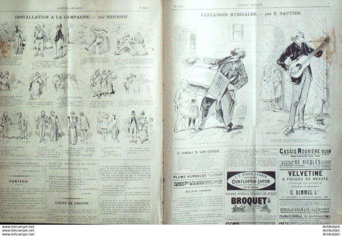 Le Journal Amusant 1891 # 1812 Un Jury vraiment competent par Luq Fantaisies musicales par Gautier