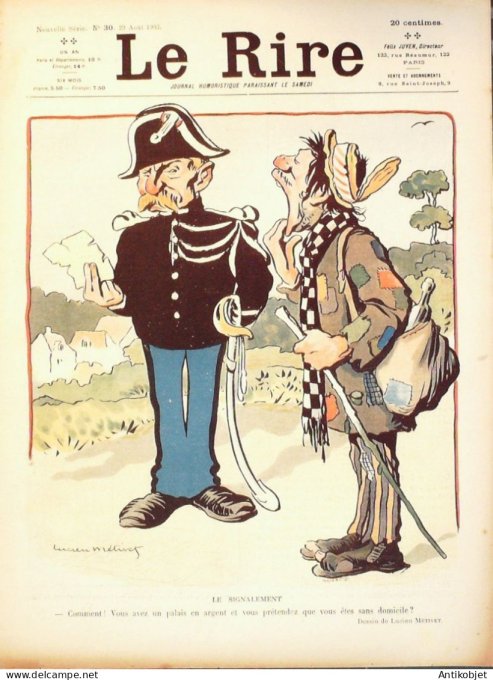 Le Rire 1903-08-29 #  30 Journal humoristique Ed.Originale L'Heureux pecheur