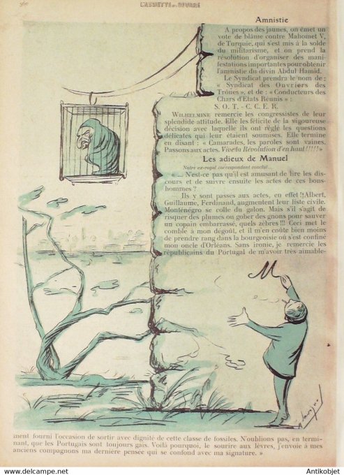 L'Assiette au beurre 1910 # 503 Syndicat des ouvriers S.O.T.des trônes Savignol