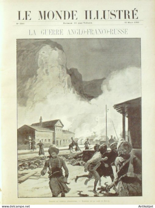 Le Monde illustré 1900 n°2241 Malte Lavalette Inde Giricheh-Kandahar Russie Kouck Ethiopie Menelik