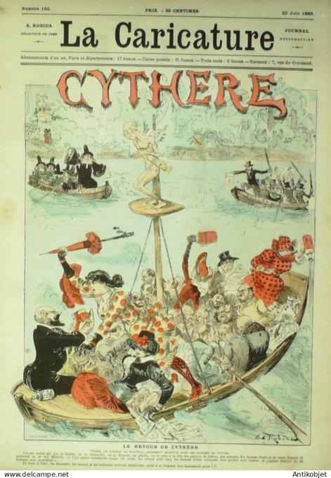 La Caricature 1883 #182 Cythère Robida Bock idéal Trock