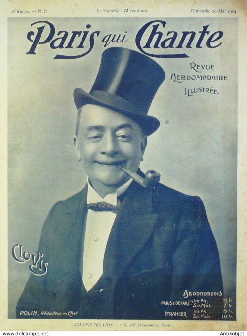 Paris qui chante 1904 #71 Clovis Lidia Rosca Charton Diaz Cake-Walk