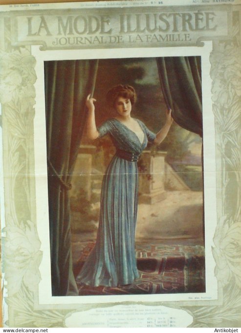La Mode illustrée journal 1911 n° 03 Toilettes Costumes Passementerie