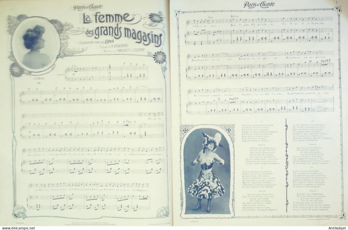 Paris qui chante 1904 #71 Clovis Lidia Rosca Charton Diaz Cake-Walk