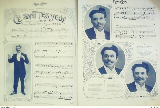 Paris qui chante 1904 #71 Clovis Lidia Rosca Charton Diaz Cake-Walk