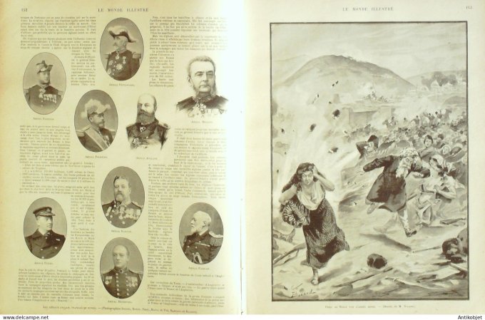 Le Monde illustré 1900 n°2241 Malte Lavalette Inde Giricheh-Kandahar Russie Kouck Ethiopie Menelik