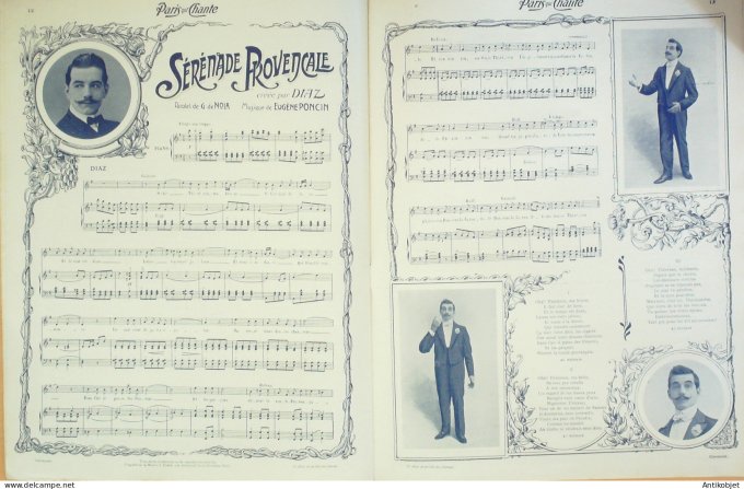 Paris qui chante 1904 #71 Clovis Lidia Rosca Charton Diaz Cake-Walk