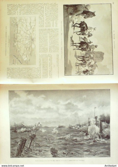 Le Monde illustré 1900 n°2241 Malte Lavalette Inde Giricheh-Kandahar Russie Kouck Ethiopie Menelik