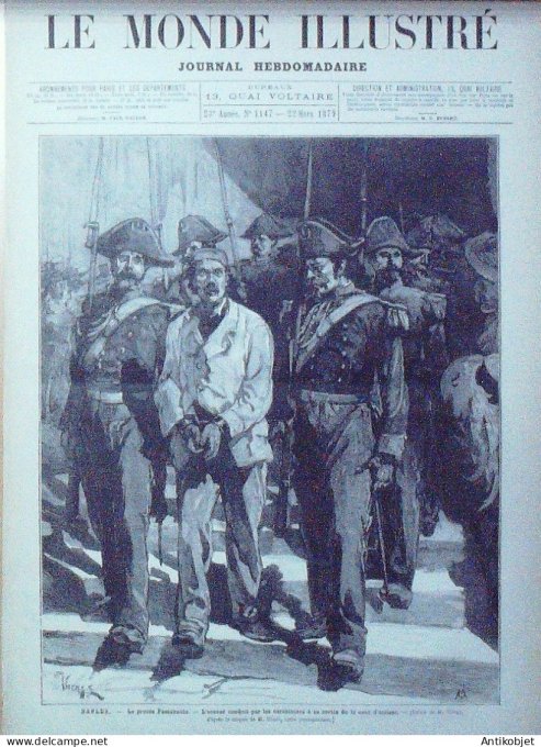 Le Monde illustré 1879 n°1147 Naples Londres Windsor Duc de Connaught Dunkerque (59) Adriatic