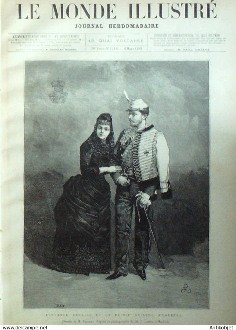 Le Monde illustré 1886 n°1510 François Arago Madagascar Sakalave Vohemar