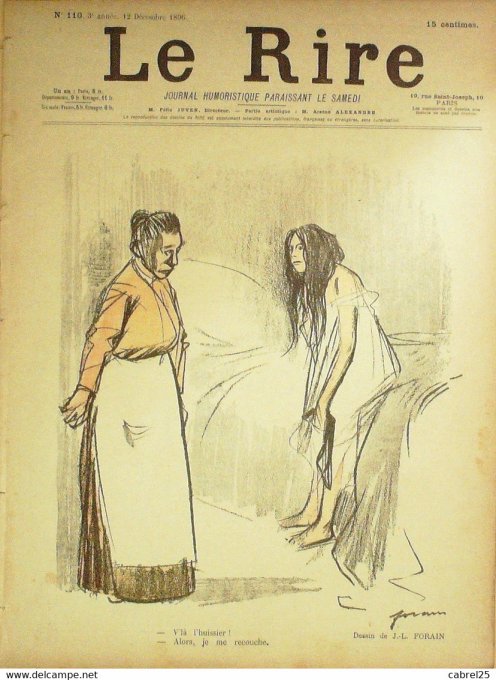 Le Rire 1896 n°110 Delaw Forain Léandre Roubille Radiguet