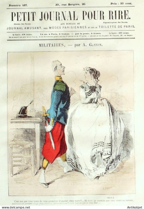 Petit journal pour Rire 1864 # 487 Le public au salon Marcelin