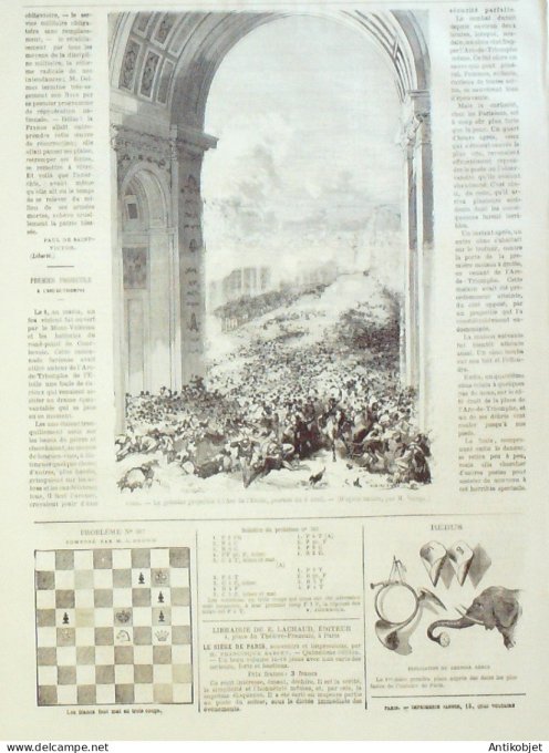 Le Monde illustré 1871 n°731 Courbevoie Meudon Chatillon (92) guerre civile la Guillotine