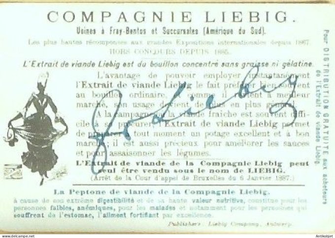 Chromo Liebig Sang  651 Au pays des oiseaux I (1900)