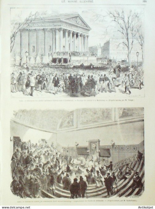 Le Monde illustré 1871 n°731 Courbevoie Meudon Chatillon (92) guerre civile la Guillotine