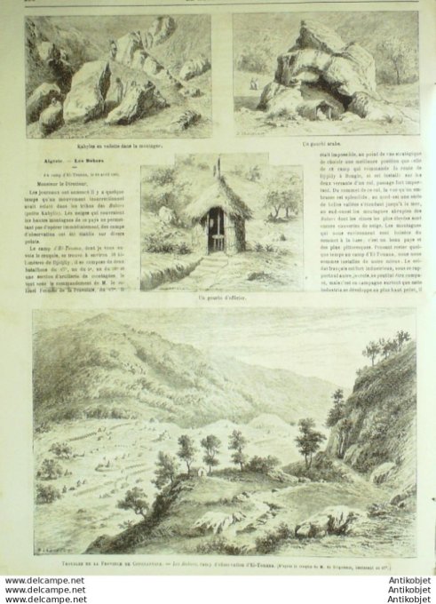 Le Monde illustré 1865 n°422 Alger Babors El Touana Angleterre Oxford Cambridge Divonne