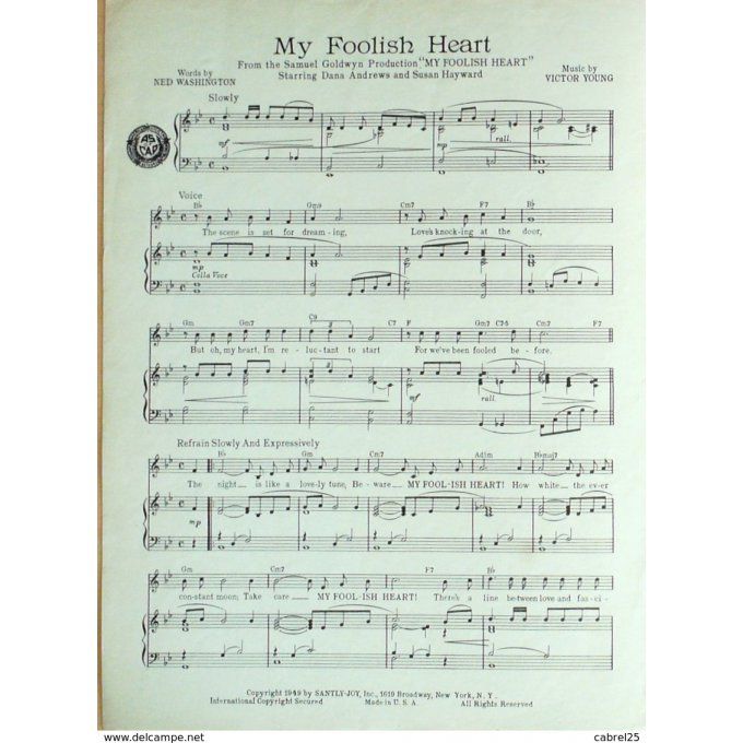 Goldwyn Samuel My Follish Heart 1949