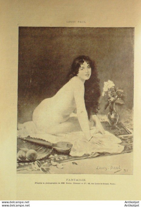 Gil Blas 1895 n°16 J.RICARD Louis Paul FELICIEN WARGUES MARGUERITE FAVART GAUDET