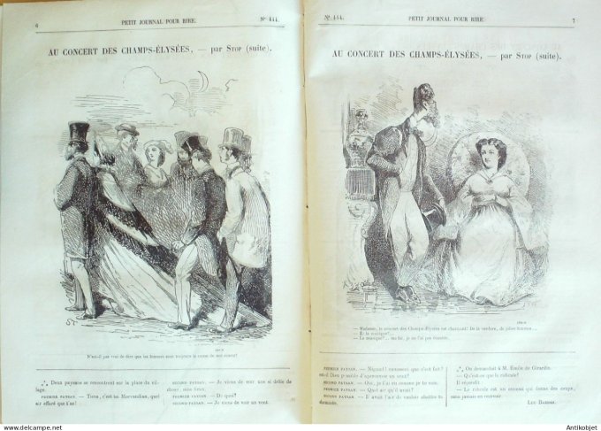 Petit journal pour Rire 1863 # 444 Les Hommes a marier Eustache Lorsay