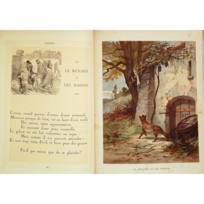 Bd FABLES de la FONTAINE-Illustrations GRANDVILLE 1938