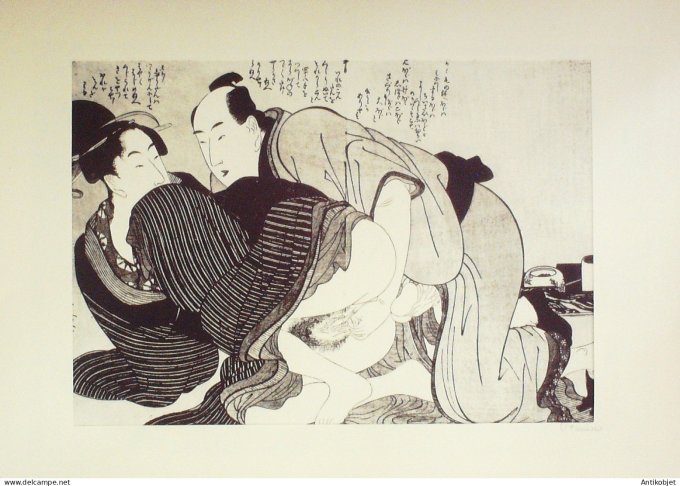 Estampe Japonaise scène érotique (Kitagawa Utamaro 1753-1806)