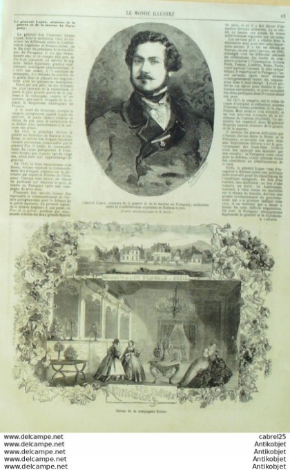 Le Monde illustré 1860 n°149 Maroc Tetuan Polynésie Tahiti Papeete Bey De Tuns