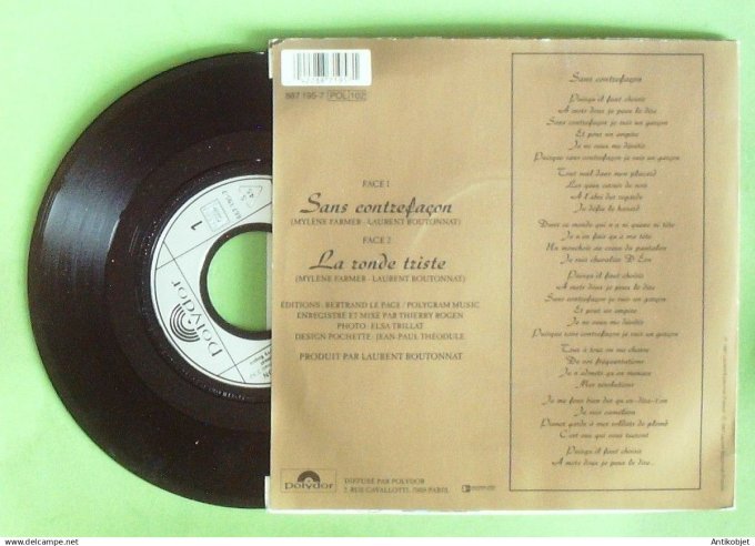 Farmer Mylène 45T SP Sans contrefaçon 1987