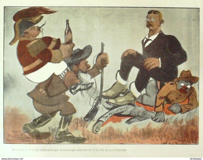 L'Assiette au beurre 1902 #  65 Esprit Britannique Edouard VII Camara