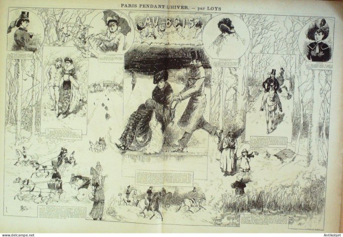La Caricature 1880 #  52 Quand gèlera---til Loys esquisses maritimes Gino