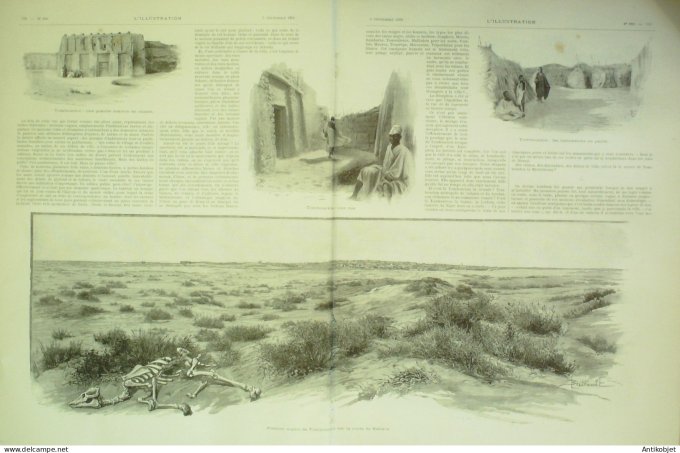 L'illustration 1896 n°2793 Djibouti Constantinople Mali Tombouctou Poitiers (87) Monténégro Céttigné