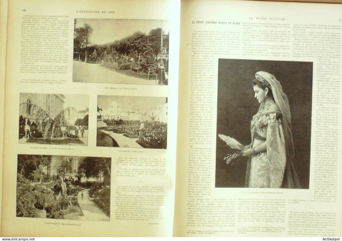 Le Monde illustré 1900 n°2262 Italie Gênes Monza Roi Humbert Perse Shah