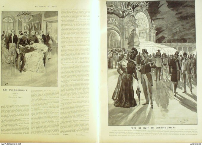 Le Monde illustré 1900 n°2262 Italie Gênes Monza Roi Humbert Perse Shah