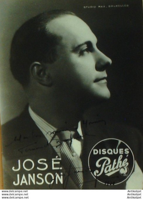 Janson José (Photo Disques Pathé) Dédicacée