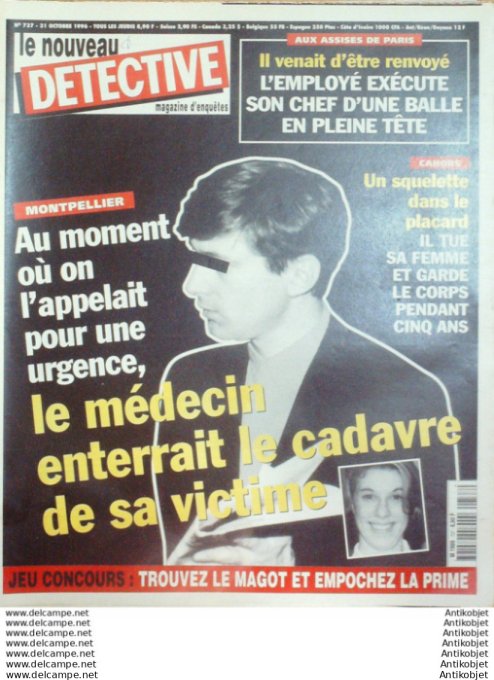 Détective 1996 # 737 Revin Cahors Nice Pavie Douai Draguignan Amiens